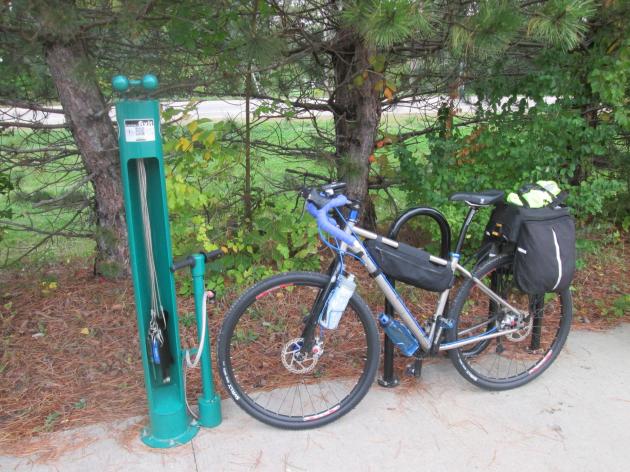 Bike repair station on the Genoa Trail in Genoa Township, Ohio